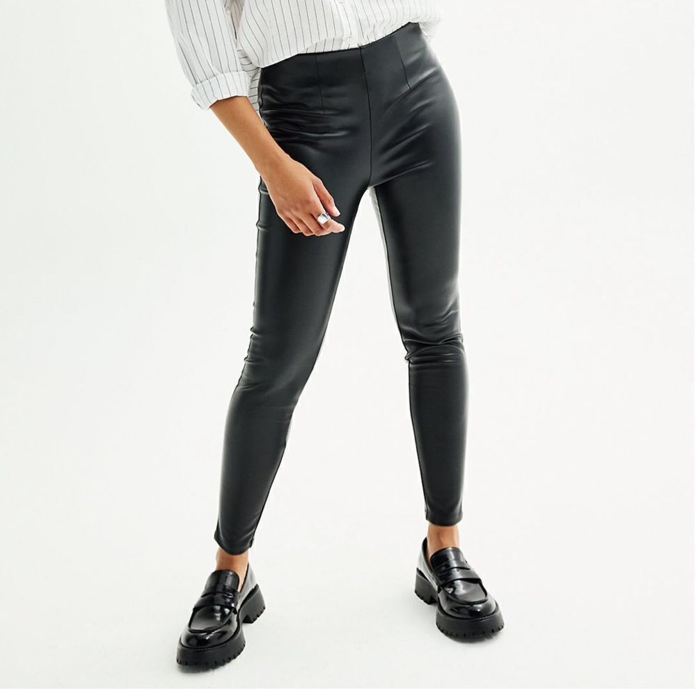 NWT, Juniors' SO High-Rise Faux Leather Leggings